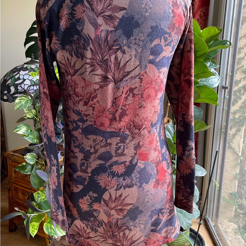 SOFT SURROUNDINGS Floral Very Soft Tunic Top Sz S - Picture 9 of 13